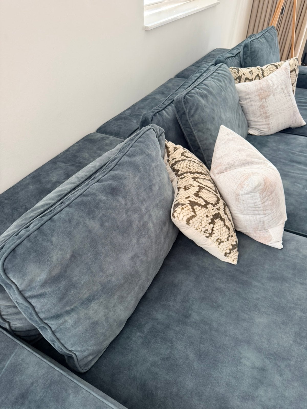 Prachtige (sofa) bank petrol blauw, Huis en Inrichting, Ophalen of Verzenden, Zo goed als nieuw, Stof