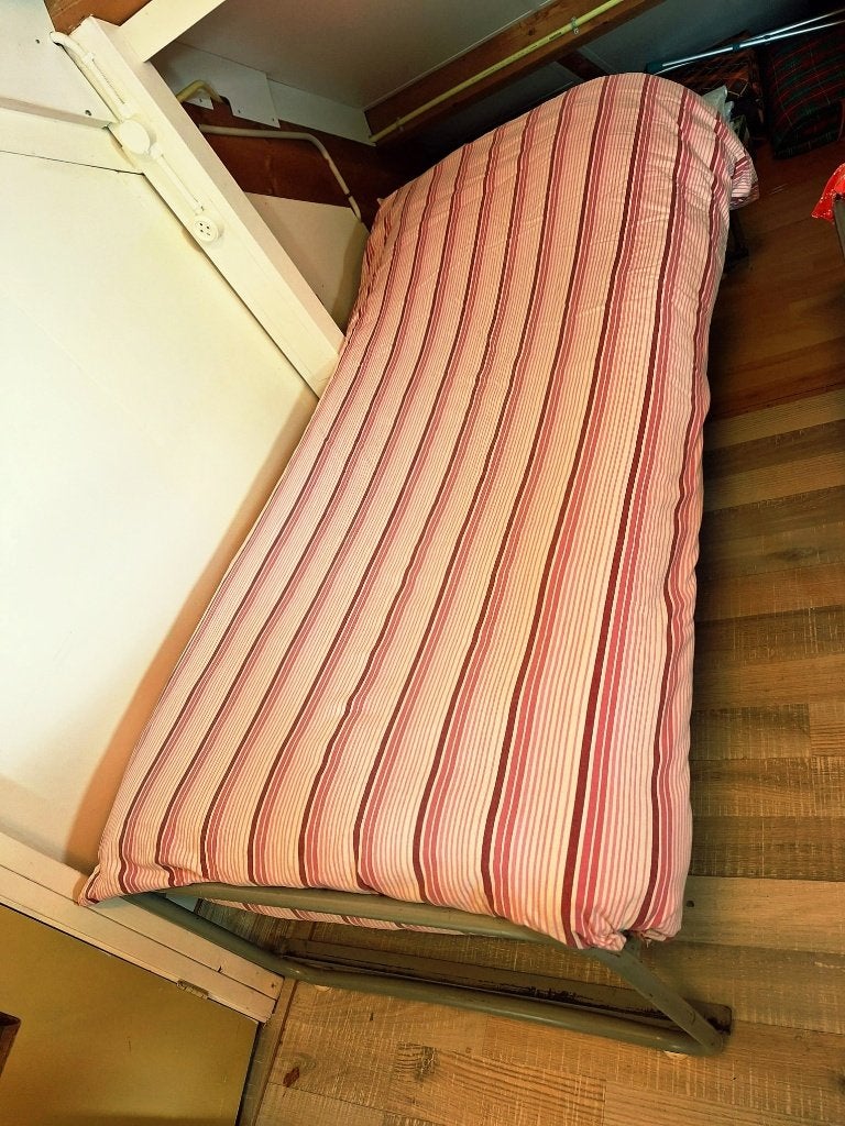 2x 1-persoons onderschuifbed met matrassen en beddengoed, Huis en Inrichting, Ophalen, Gebruikt, Eenpersoons, 80 cm