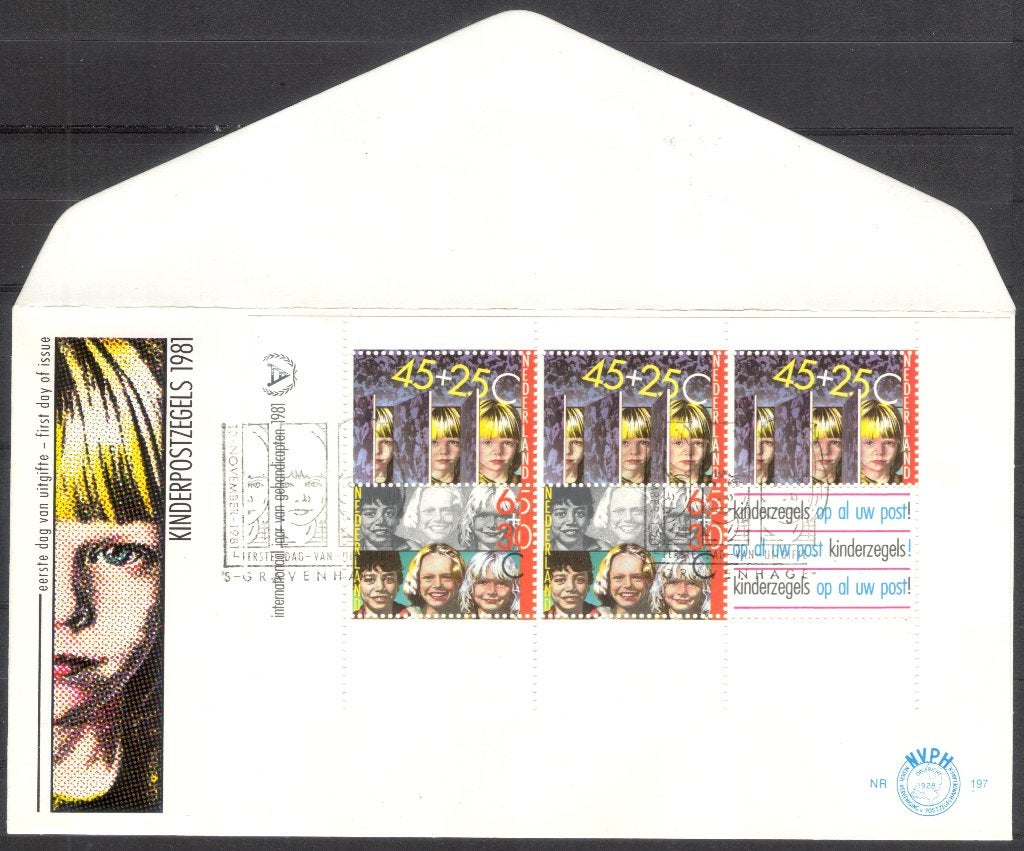 E197a - kind 1981 - int. jaar van gehandicapten - blok, Postzegels en Munten, Postzegels | Eerstedagenveloppen, Verzenden, Onbeschreven