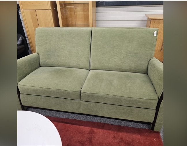 Groene bank / green sofa, Ophalen of Verzenden, Zo goed als nieuw, 75 tot 100 cm