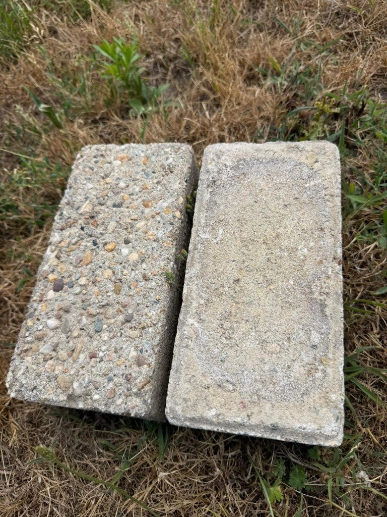 Klinkers grijs beton, Ophalen, Klinkers, Zo goed als nieuw, 10 m² of meer
