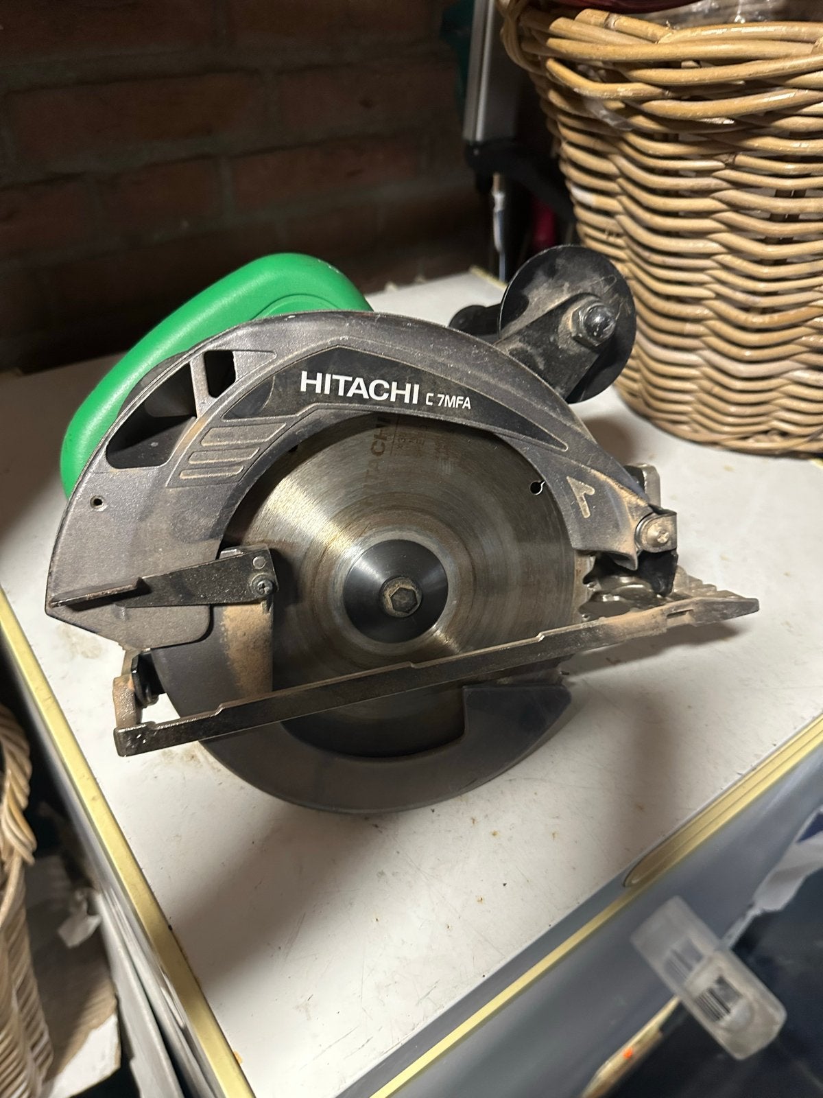 Hitachi C 7MFA Cirkelzaag - Gebruikt, Doe-het-zelf en Verbouw, Gereedschap | Zaagmachines, Ophalen, Gebruikt, Cirkelzaag, 70 mm of meer