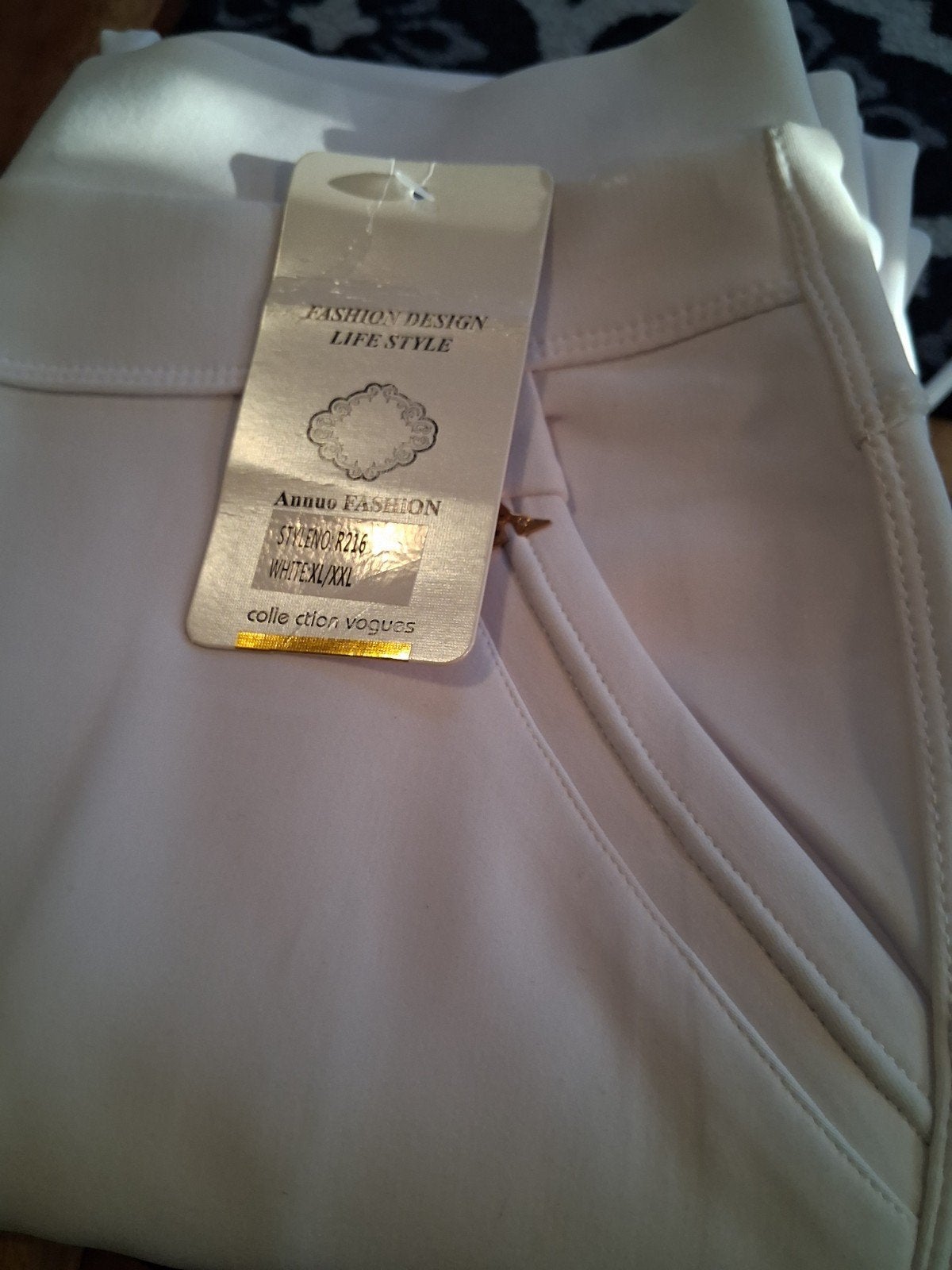 Witte Annou Fashion Broek - Nieuw met label, Wit, Maat 46/48 (XL) of groter, Nieuw, Ophalen of Verzenden