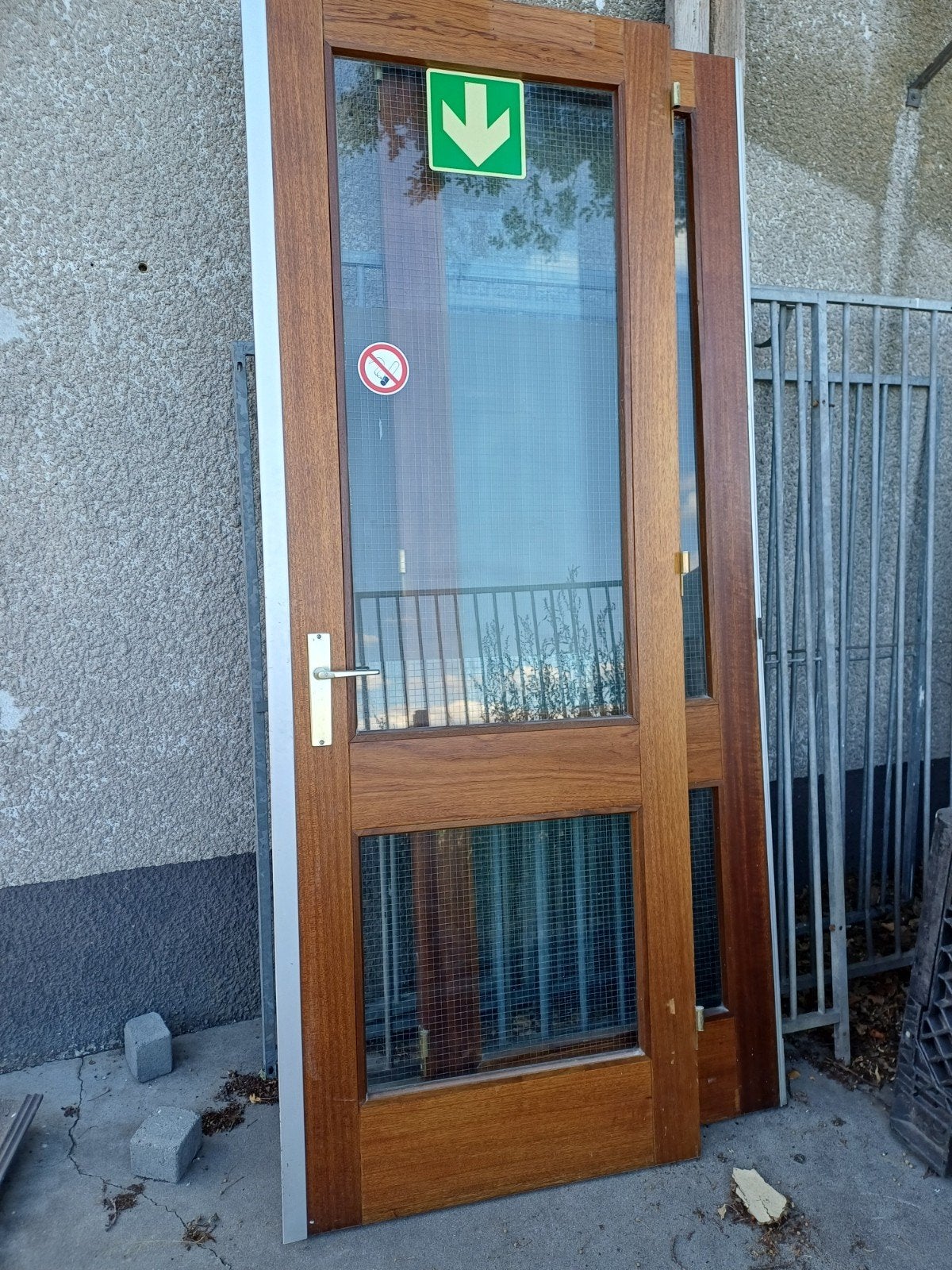 2 stel hardhouten binnendeuren uit een bedrijfspand, Ophalen, Hout, Binnendeur, 200 tot 215 cm