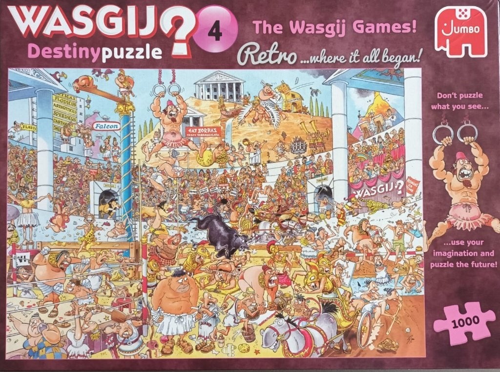 Wasgij Destiny legpuzzel The Wasgij Games 1000 stukjes, Ophalen of Verzenden, 500 t/m 1500 stukjes, Zo goed als nieuw, Legpuzzel