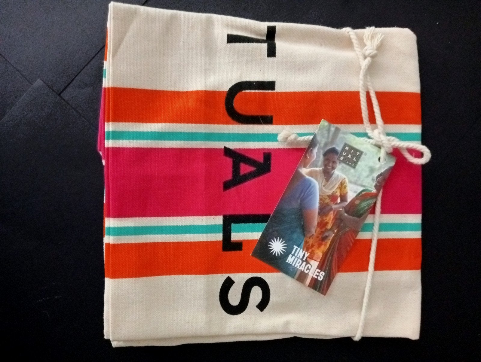Rituals Shopper - Gestreepte Tas - Nieuw met label, Sieraden, Tassen en Uiterlijk, Ophalen of Verzenden, Nieuw, Roze, Shopper