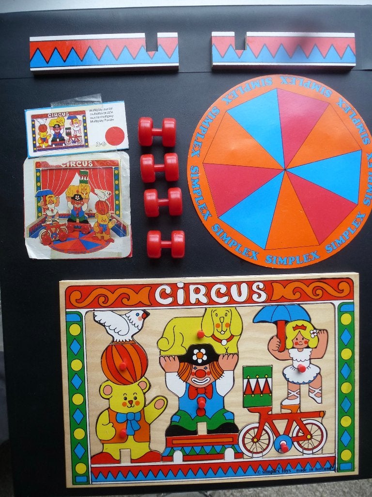 houten simplex puzzel, circus, Ophalen of Verzenden, Zo goed als nieuw, Puzzelen