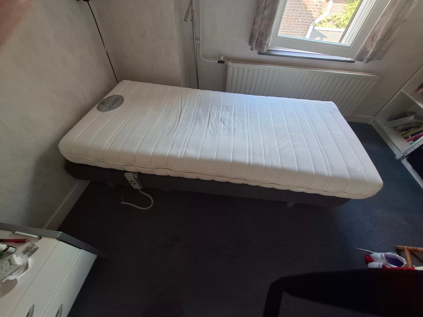 Linea Ferrara elektrische boxspring, 200x90cm, verstelbaar, Ophalen, 90 cm, Eenpersoons, 200 cm
