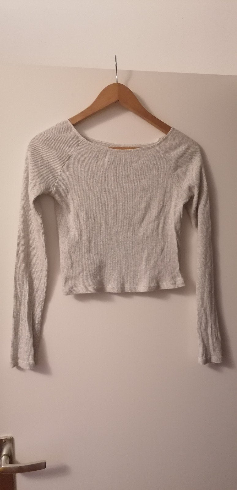 grijs lange mouwen shirt, Ophalen of Verzenden, Zo goed als nieuw, Lange mouw, Maat 36 (S)