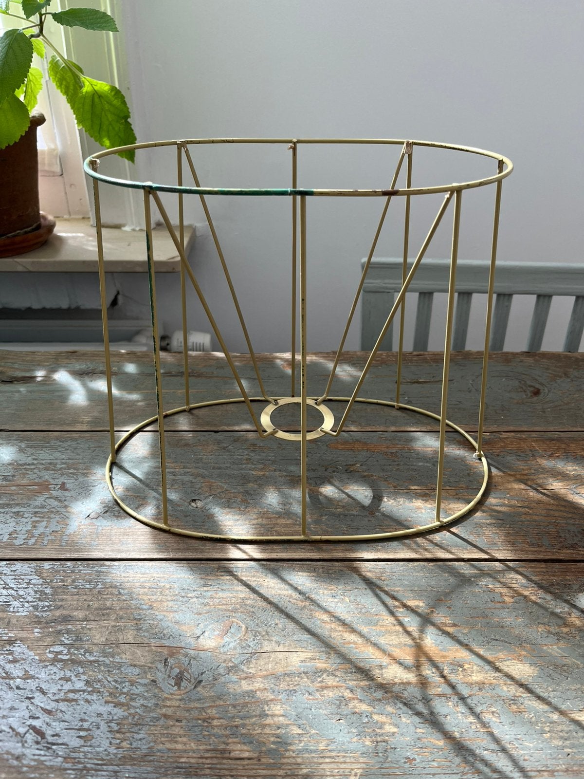 VIBTAGE RETRO LAMPENKAP FRAME MODEL DRAAD OVAAL, Ophalen of Verzenden, Ovaal