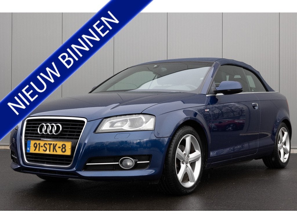 Audi A3 Cabriolet | 2X S-line | NL- AUTO | LEDER | NAVI | CL, Voorwielaandrijving, Euro 5, Gebruikt, Zwart