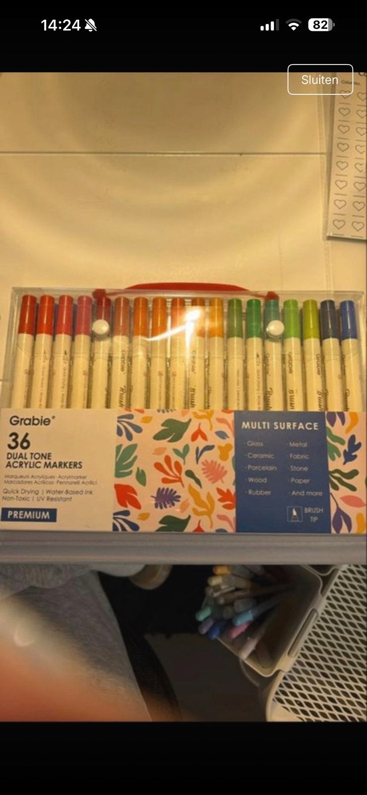 Grabie Acryl Stiften - 36 Dual Tone Markers, Ophalen of Verzenden, Zo goed als nieuw, Overige typen