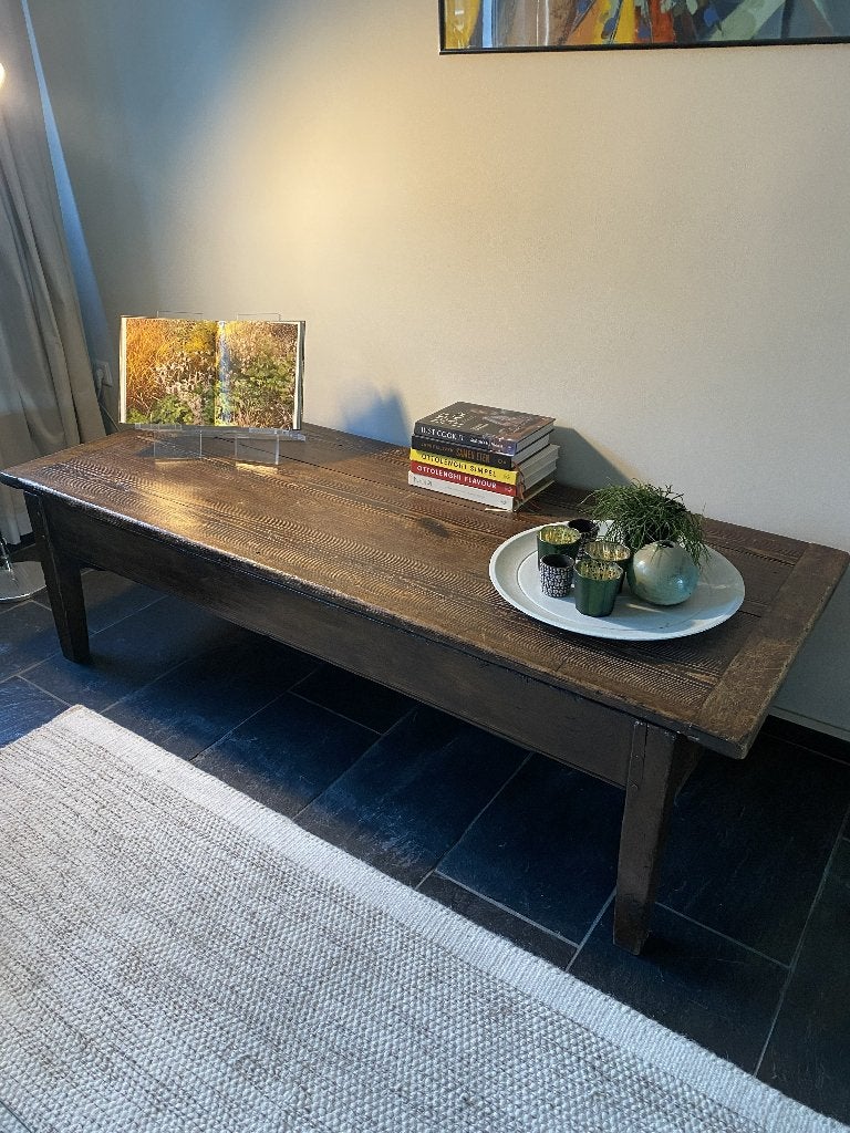 Antieke bakkerstafel - salontafel - 178x70x50 cm, Ophalen