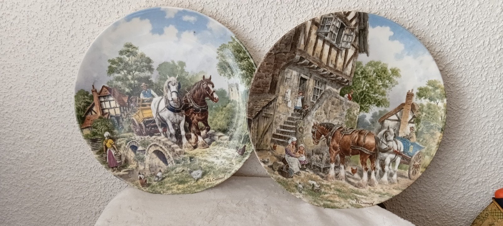 Wedgwood sierborden  van John L. Chapman, Antiek en Kunst, Ophalen of Verzenden