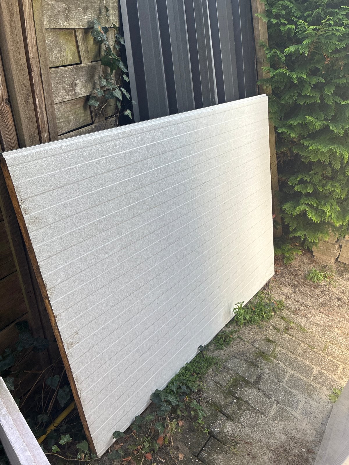 Sandwichpaneel groen/grijs, 155x116 cm, 4,5 cm dik, Doe-het-zelf en Verbouw, Ophalen, Gebruikt, 20 tot 50 mm