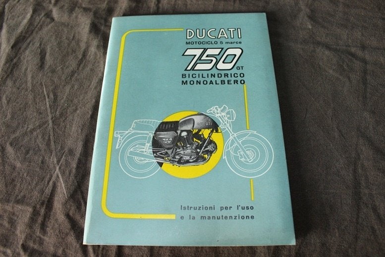 Ducati 750 GT 1971 72 istruzioni manutenzione handleiding, Motoren, Ophalen of Verzenden, Ducati