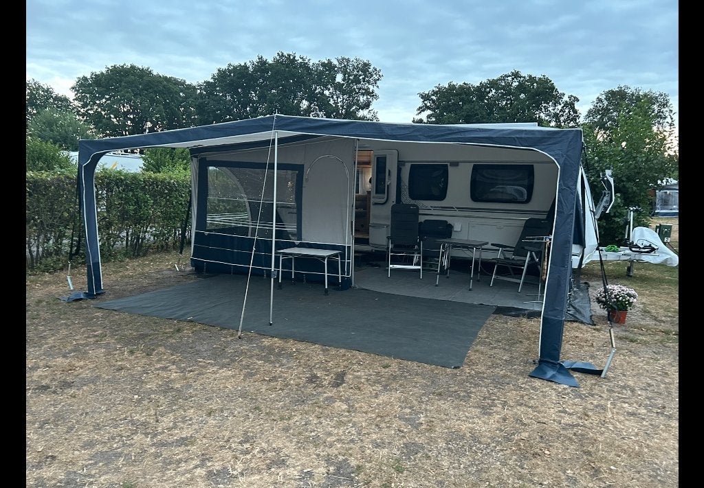 Zeer goed onderhouden caravan voortent met luifel, Gebruikt, Ten Cate All Season 200g/m2, Ophalen, Overige merken