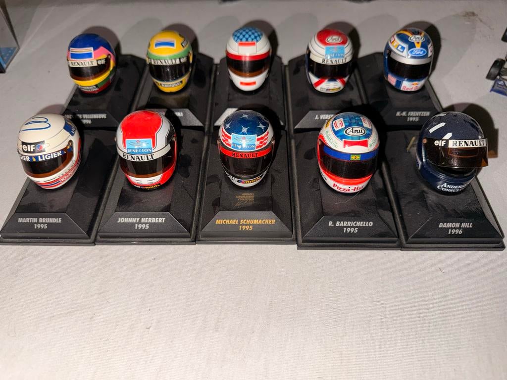 Formule 1 Verzameling:  mini helmen, Verzamelen, Ophalen of Verzenden, Gebruikt, Formule 1