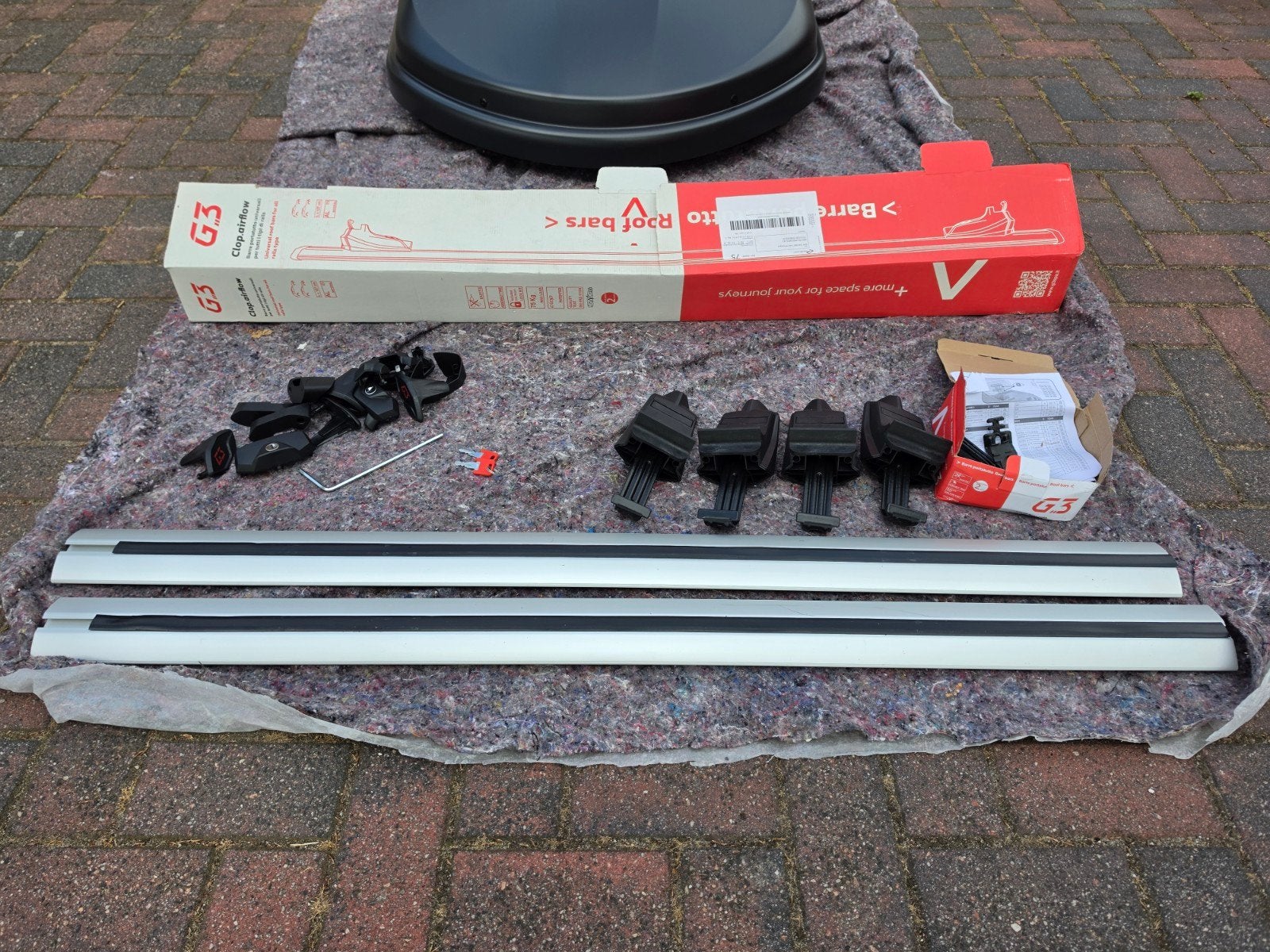 G3 CLOP Airflow dakdragers aluminium 130 cm, Auto diversen, Dakdragers, Ophalen, Zo goed als nieuw