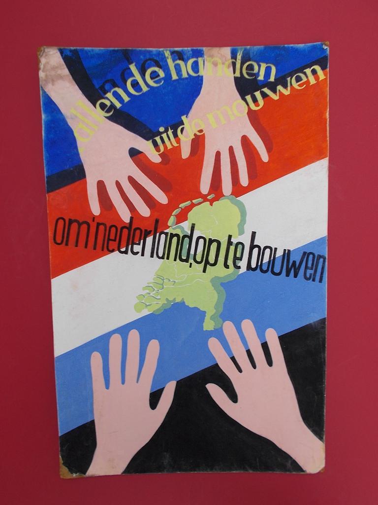 Schildering wederopbouw ophalen, Antiek en Kunst, Kunst | Schilderijen | Modern, Ophalen