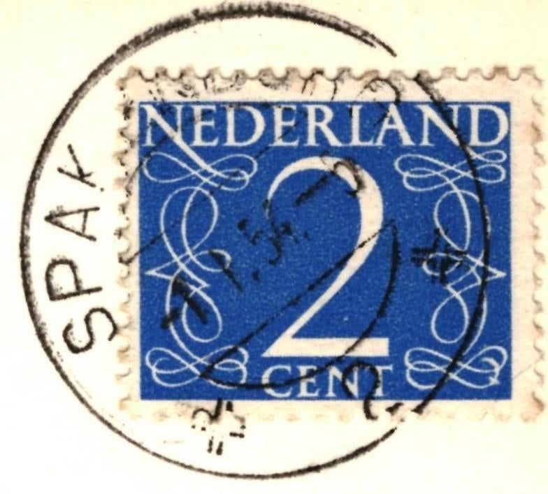 947026 Spakenburg 1954 Utr klederdracht Peuters Gelopen, Ophalen of Verzenden, 1940 tot 1960, Gelopen, Utrecht