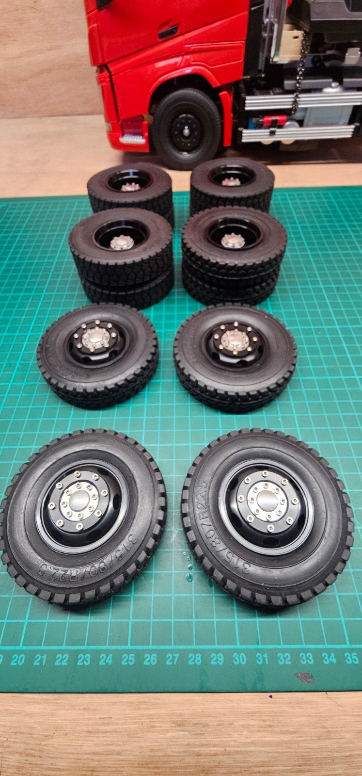 Tamiya aluminium velgen set..., Hobby en Vrije tijd, Schaal 1:14, Zo goed als nieuw, Onderdeel, Overige typen