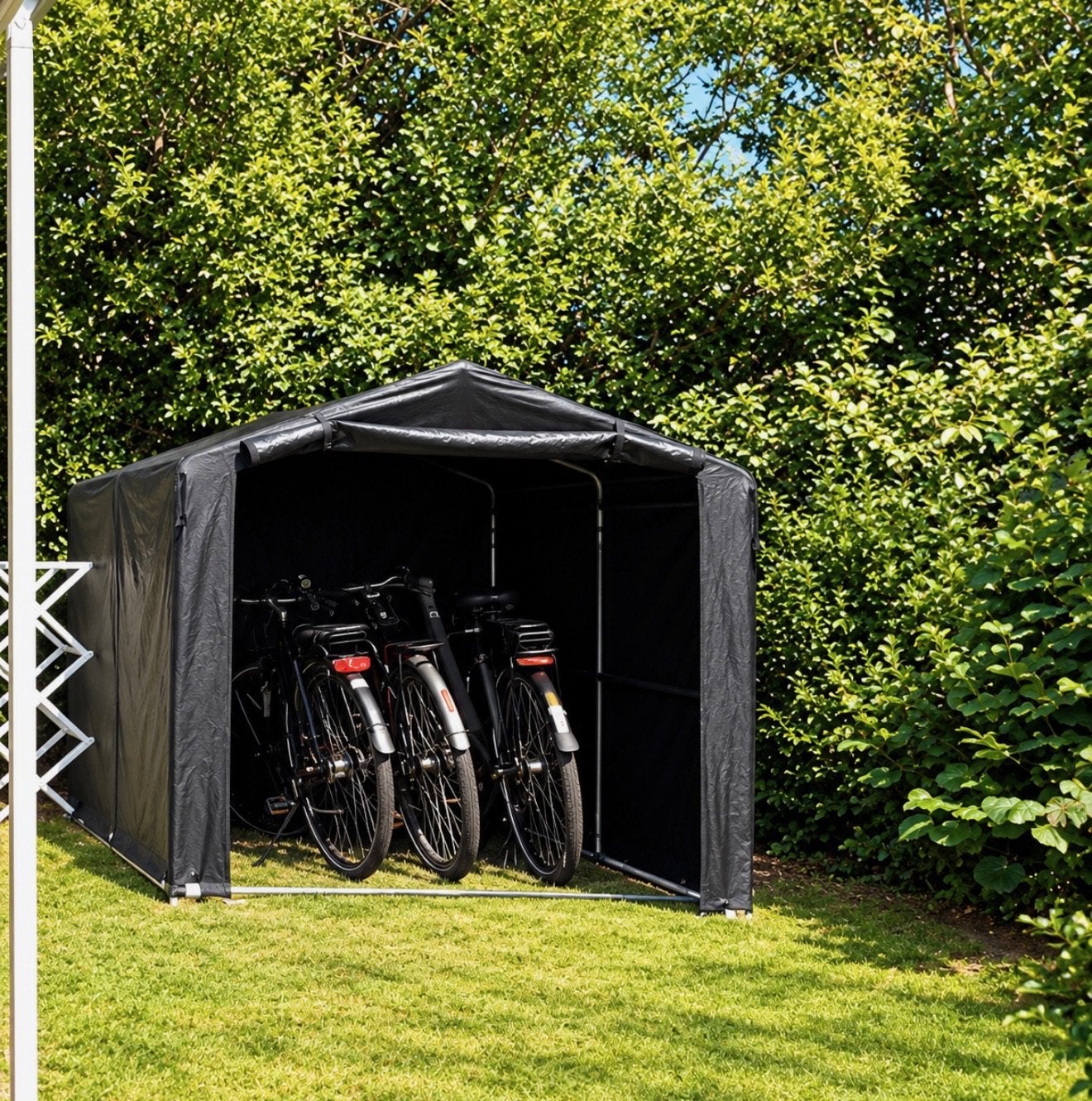 Gran Maison robuuste fietsberging / tuinschuur - zwart, Ophalen, Zo goed als nieuw, Kunststof, Overige typen