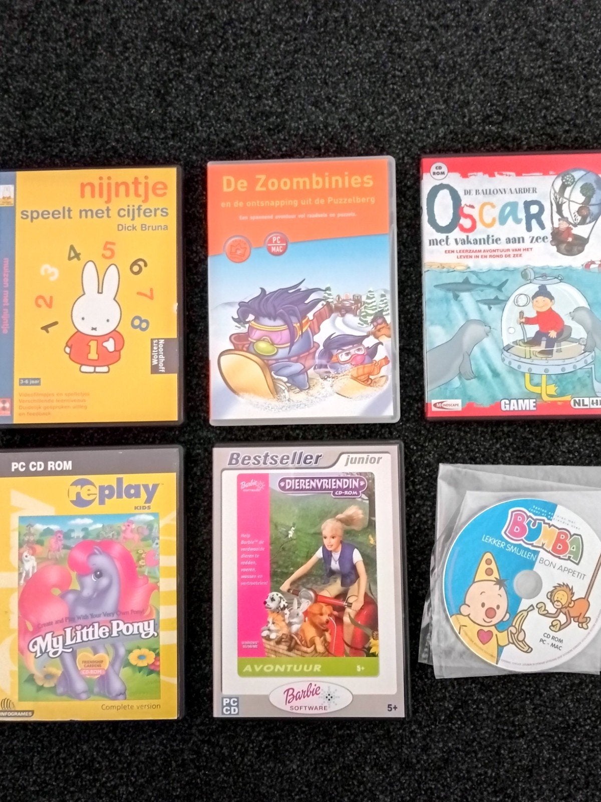 Set PC educatieve games 6 stuks Barbie, My little Pony etc., Spelcomputers en Games, Puzzel en Educatief, 1 speler, Eén computer