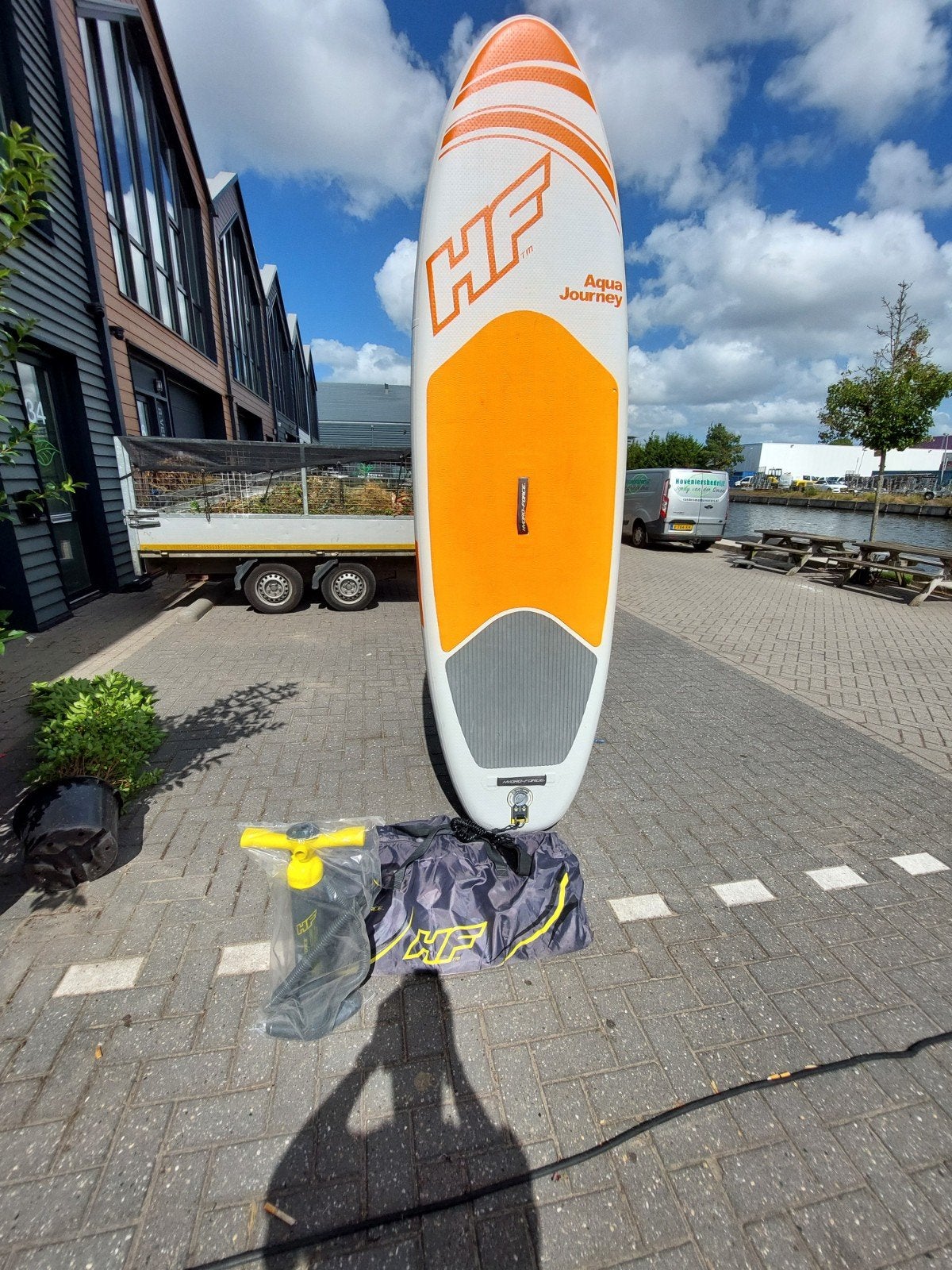 Kwalitatieve SUPboard set (excl. peddel) - Aqua Journey, Watersport en Boten, Suppen, Zo goed als nieuw, SUP-boards, Ophalen