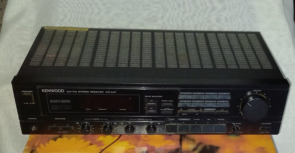 vintage Kenwood KR-A47 stereo receiver uit  '80, Audio, Tv en Foto, Versterkers en Receivers, Ophalen of Verzenden, Gebruikt, Stereo