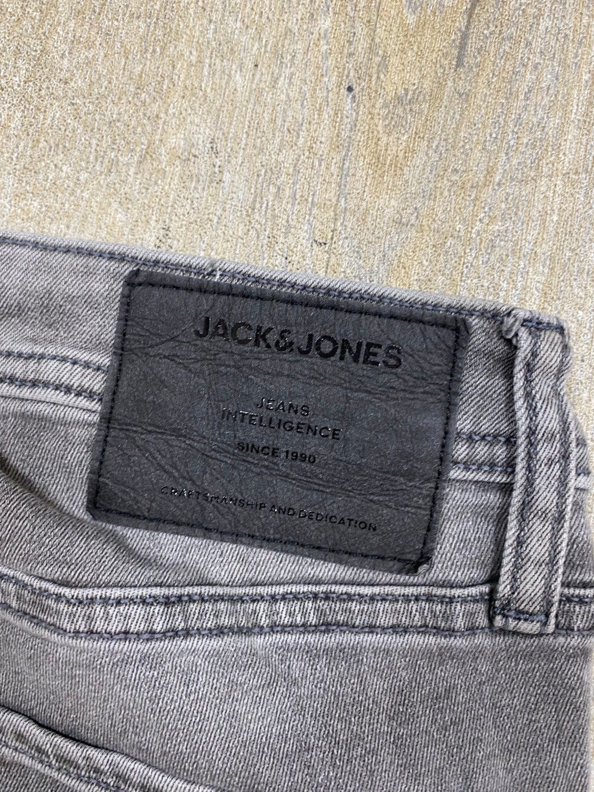 Jeans – Jack & Jones – grijs – Liam Skinny – maat W33 L32, Verzenden, Zo goed als nieuw, W33 - W34 (confectie 48/50), Grijs