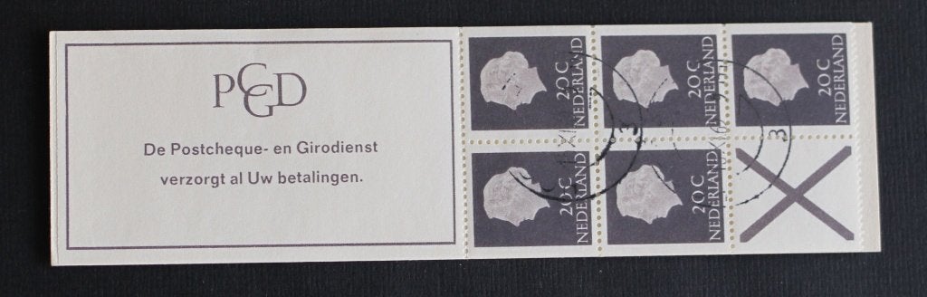 NVPH PB 6c S TB Postzegelboekje gestempeld met TelBlok, Postzegels en Munten, Postzegels | Nederland, Verzenden, Na 1940, Gestempeld