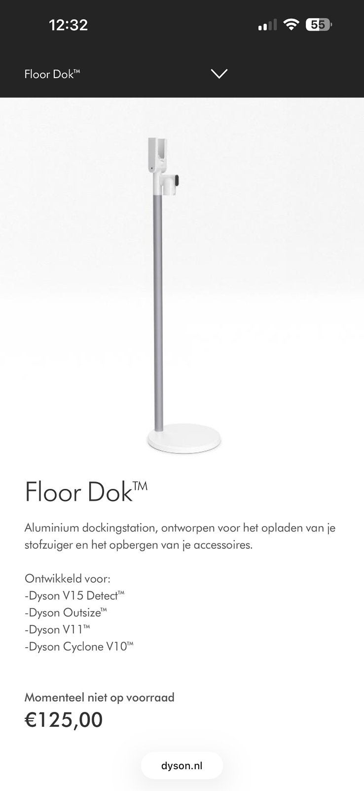 Dyson floor dok zgan, Ophalen, Zo goed als nieuw