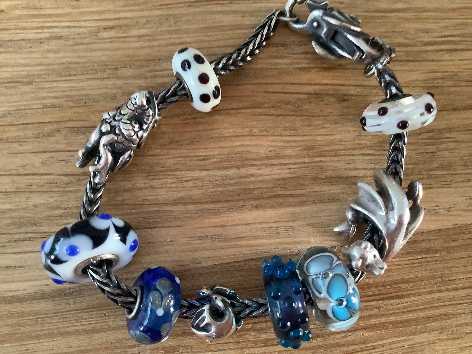 Trollbeads armband, Sieraden, Tassen en Uiterlijk, Ophalen of Verzenden, Zo goed als nieuw, Zilver, Met bedels of kralen