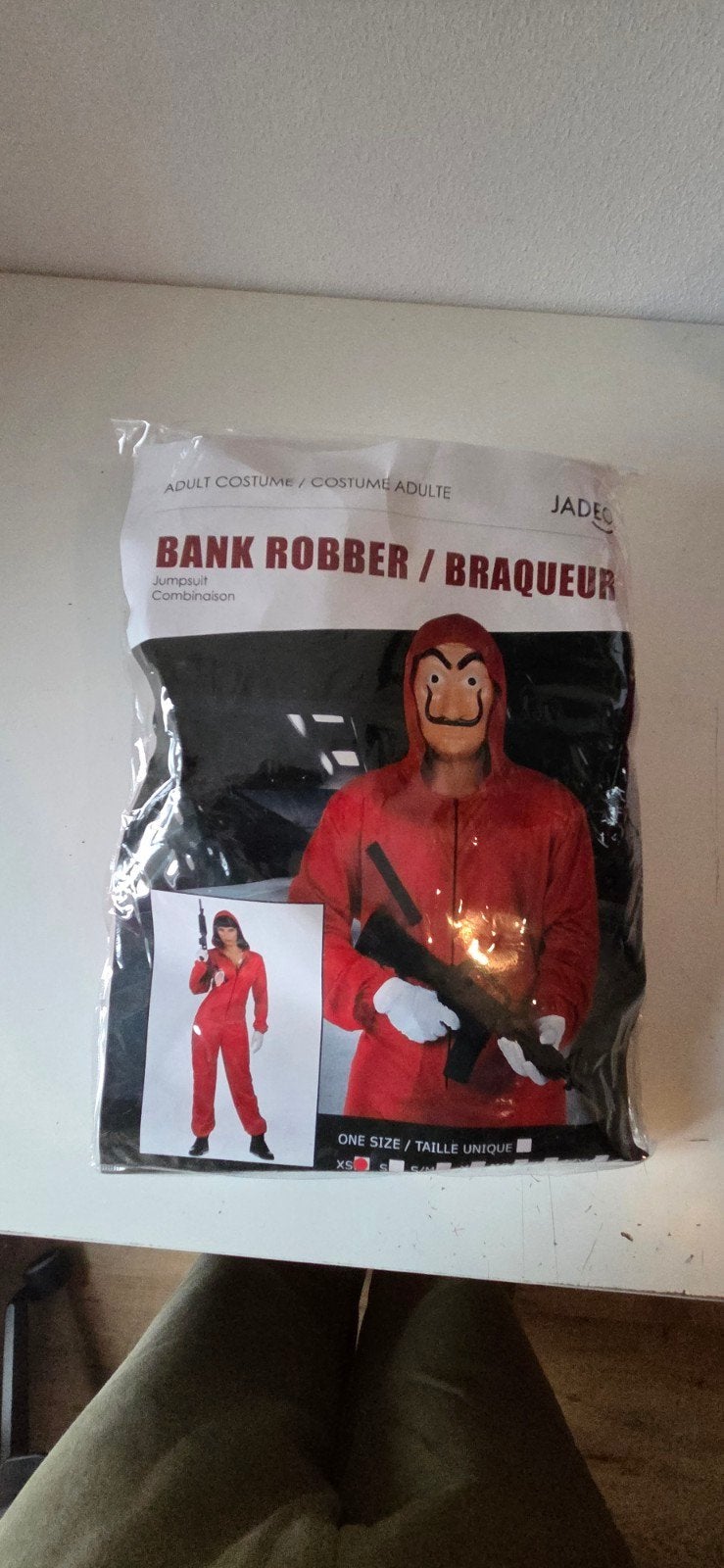 La Casa de Papel kostuum XS, Ophalen of Verzenden, Zo goed als nieuw, 134 t/m 140, Jongen of Meisje