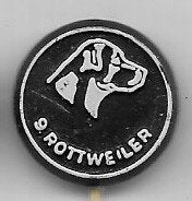 ROTTWEILER HONDEN SPELD ZWARTE UITVOERING, Ophalen of Verzenden, Zo goed als nieuw, Dier of Natuur, Speldje of Pin