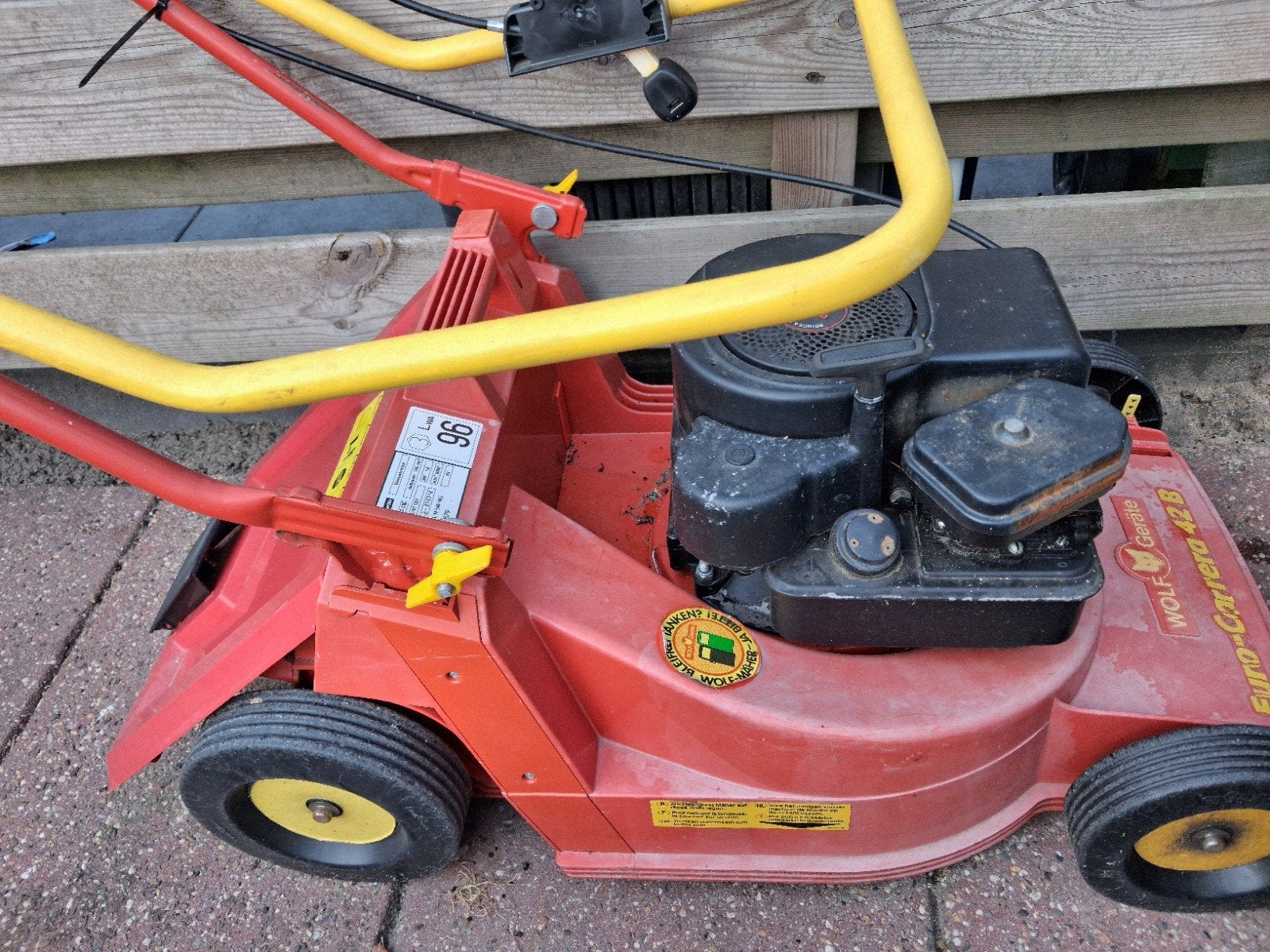 Wolf-Garten Euro-Carerra 42 B Benzine Grasmaaier, Ophalen, Cirkelmaaier, Gebruikt, Benzine-grasmaaier