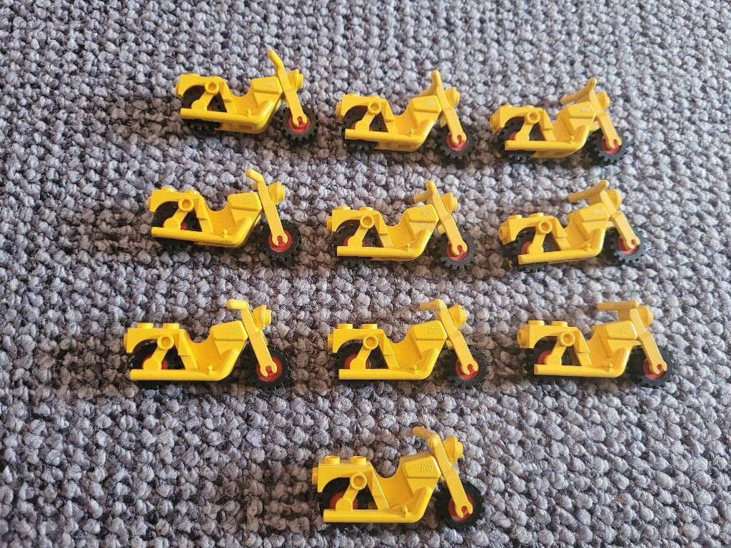 Partij B625=10x gele Lego motoren