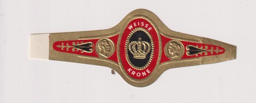 sigarenbanden - WEISSE KRONE, Ophalen of Verzenden, Zo goed als nieuw, Sigarenbandjes