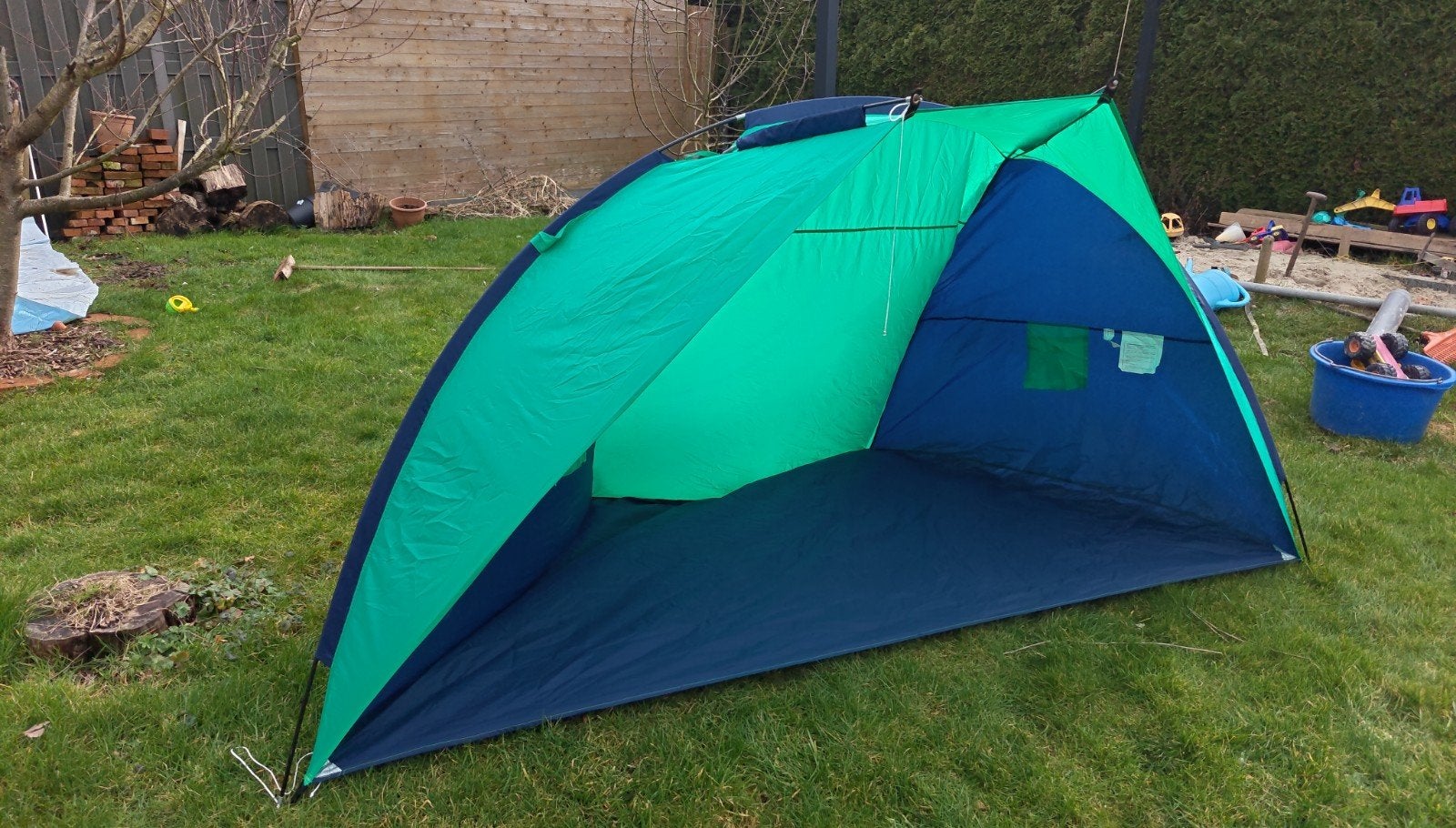 Strandtent - Bescherming tegen zon en wind, Caravans en Kamperen, Tenten, Ophalen, Gebruikt, Tot en met 2