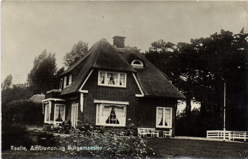 Raalte, Ambtswoning Burgemeester - ongelopen, Verzenden, 1940 tot 1960, Ongelopen, Noord-Brabant