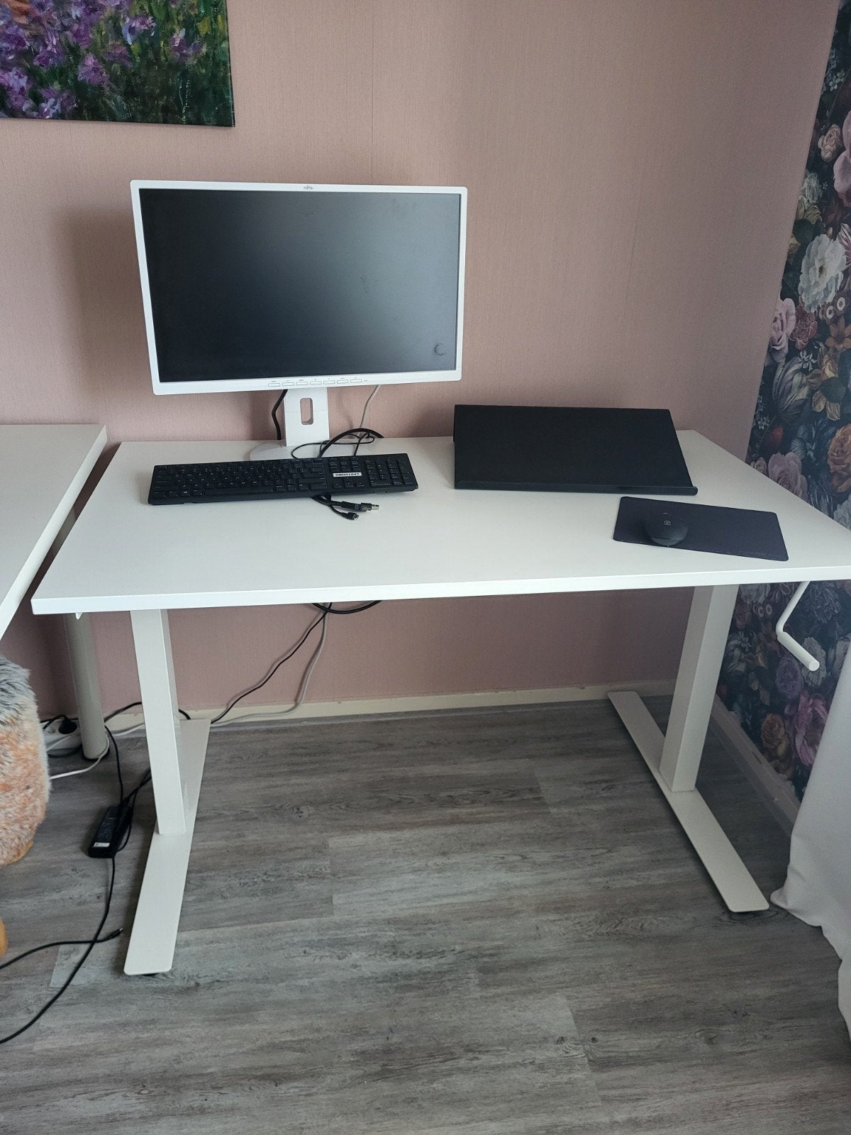 Zit-sta bureau Ikea merk Trotten, Huis en Inrichting, Bureaus, Ophalen, Zit-sta bureau, Gebruikt, 120 cm