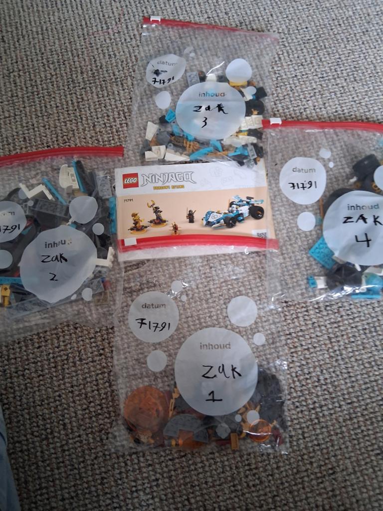 Lego Ninjago 71791 Dragons Rising Zane's IJsdraakfiets, Compleet, Gebruikt, Lego, Ophalen of Verzenden