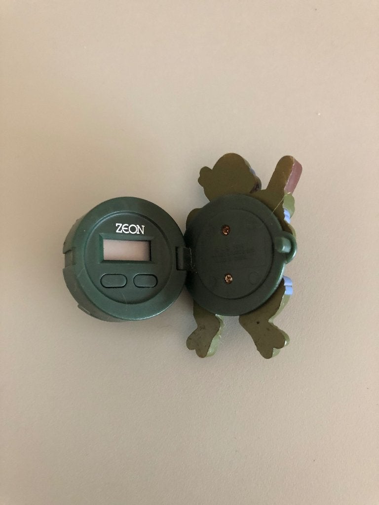 Vintage TMNT Donatello Pop-Up Horloge 1990, Overige merken, Gebruikt, Overige materialen, Ophalen of Verzenden