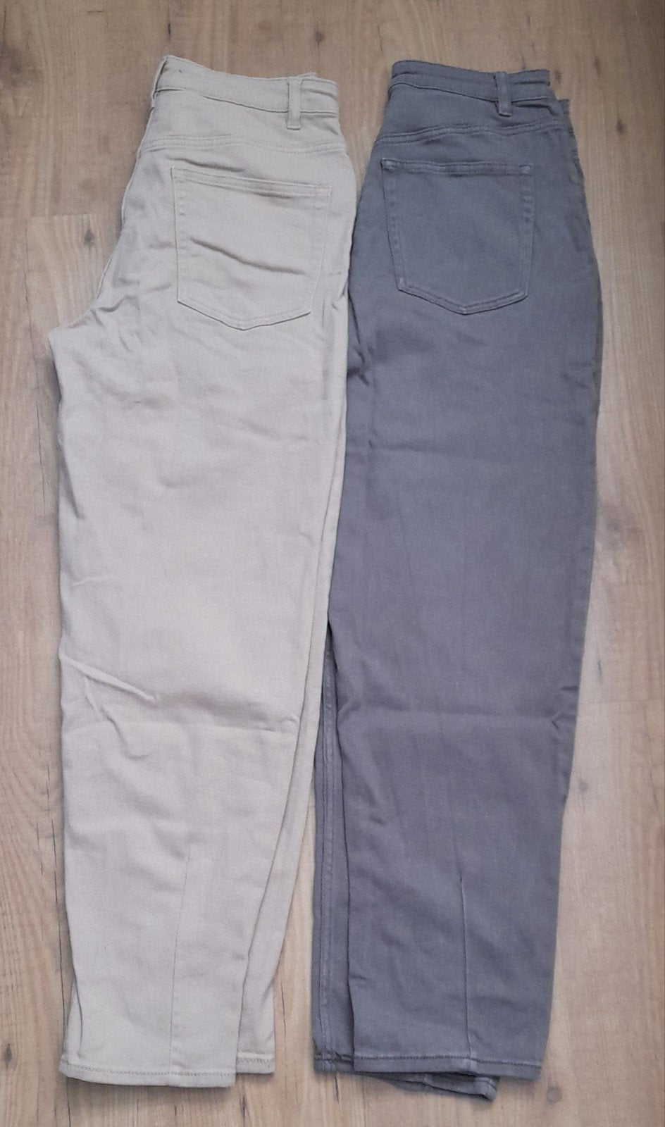 Mom fit broeken jeans H&M Divided grijs en beige maat 40, Beige, H&M Divided, Ophalen of Verzenden, Lang