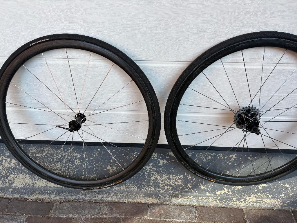 Tune carbon tube wielen, Fietsen en Brommers, Fietsonderdelen, Gebruikt, Wiel, Carbon, Racefiets, Ophalen