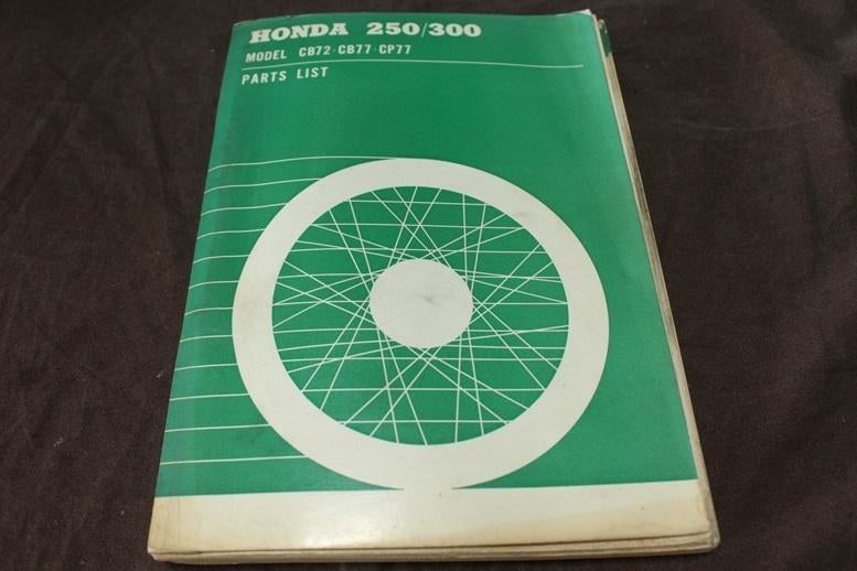 Honda CB72 CB77 CP77 250cc 300cc twin 1964 parts list, Ophalen of Verzenden, Honda