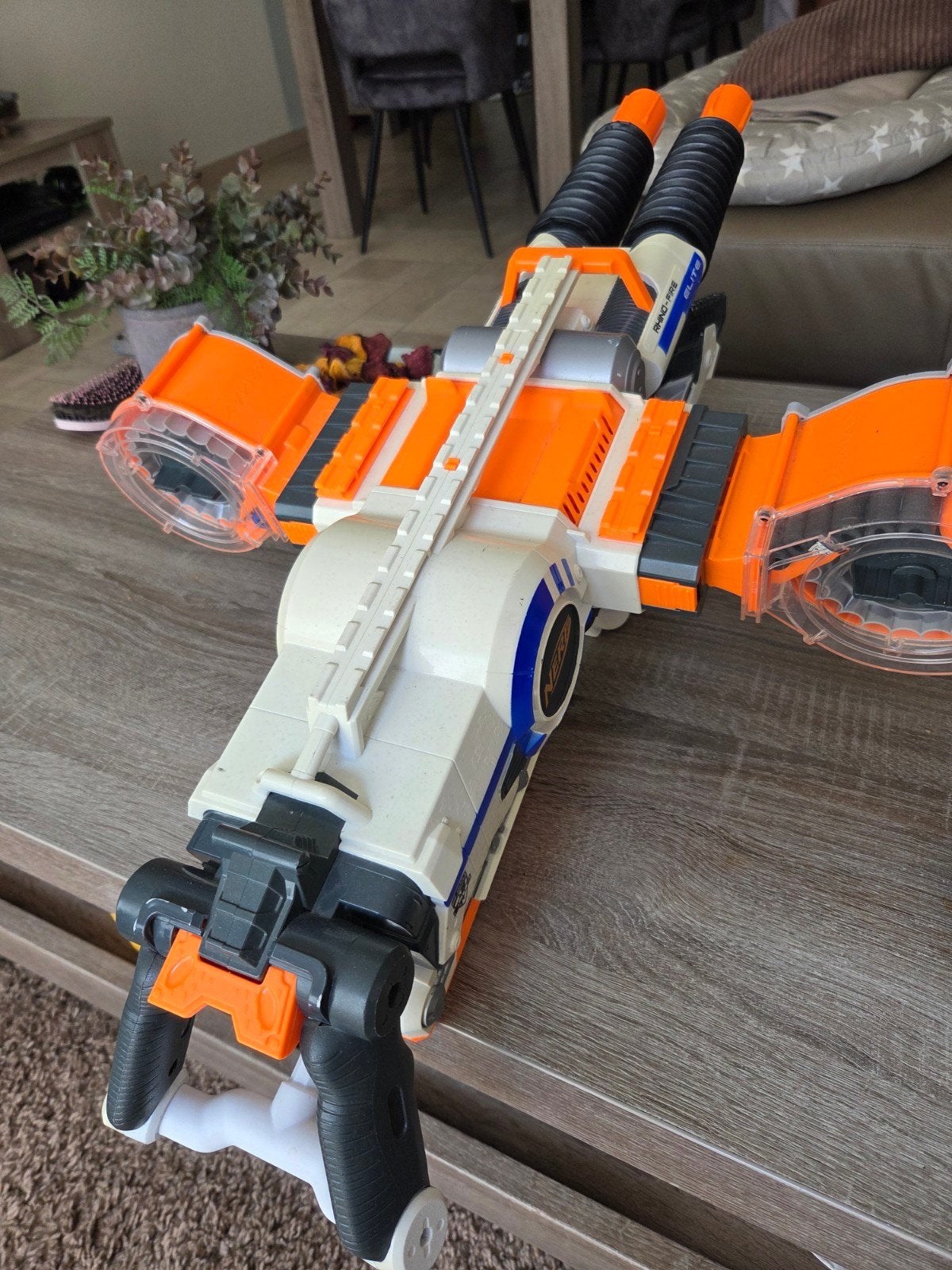 Nerf Rhino Fire Blaster - Dubbele Loop Plezier, Ophalen of Verzenden, Gebruikt, Jongen of Meisje