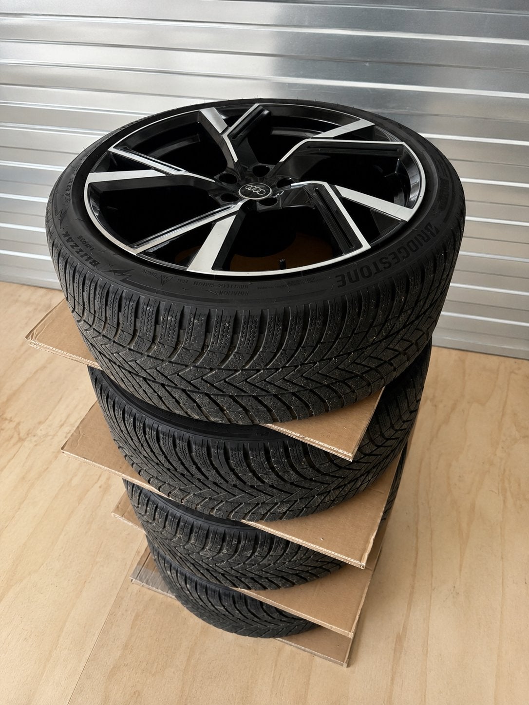 21" Audi RS6/RS7 Velgen met Bridgestone Winterbanden TPMS, Ophalen, Gebruikt, Overige, Banden en Velgen