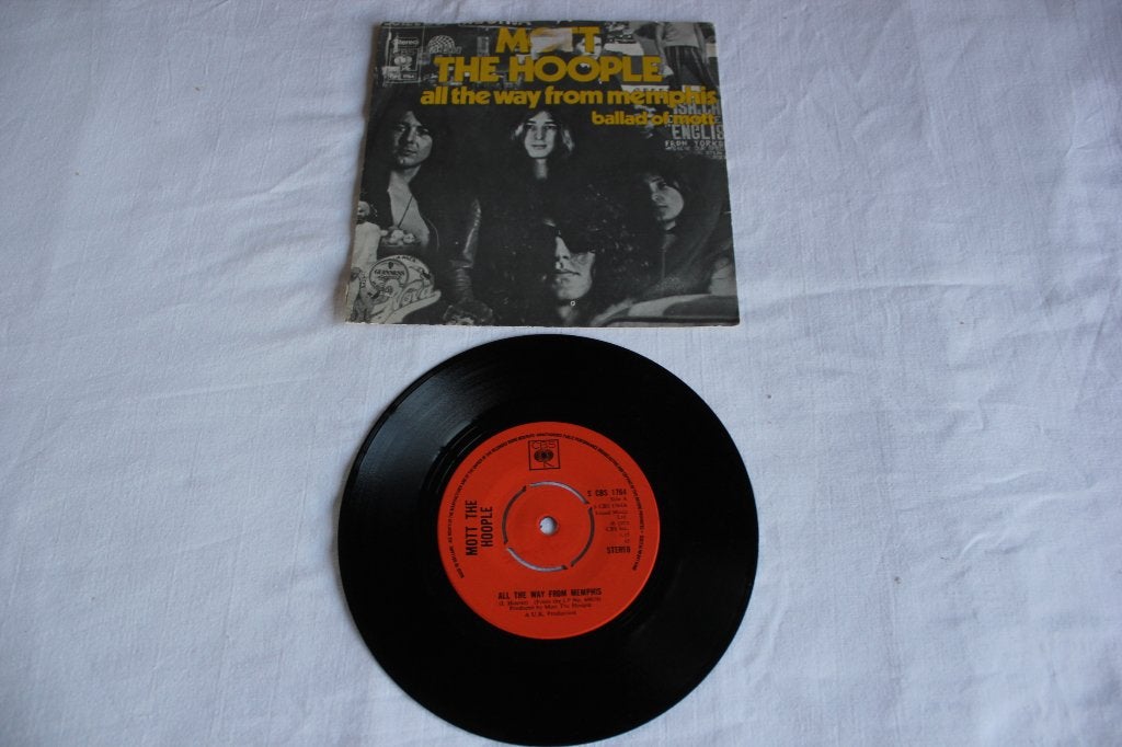 mott the hoople - all the way from Memphis, Ophalen of Verzenden, Zo goed als nieuw, 7 inch, Pop